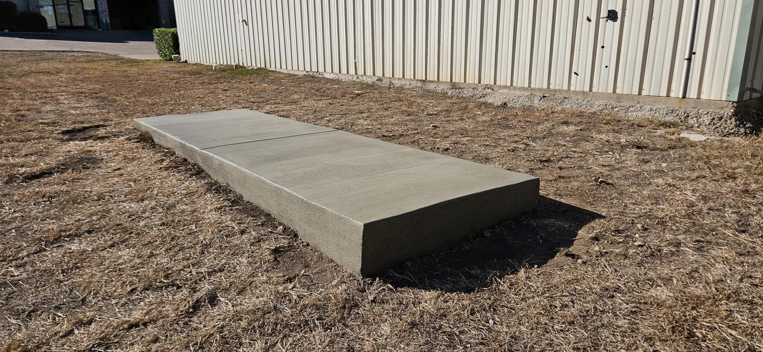 A purpose-built equipment slab by Lucky&rsquo;s Concrete in Lewisville